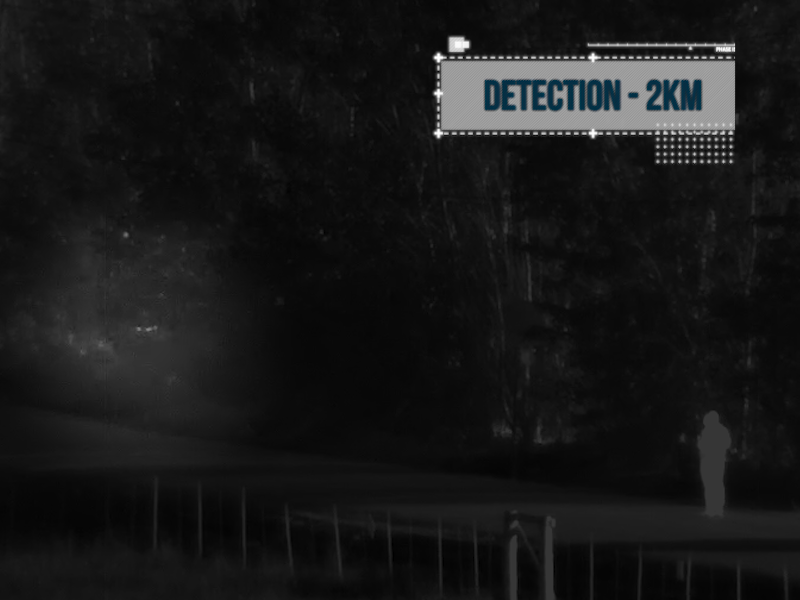 Highlighted Drone Detection at 2km